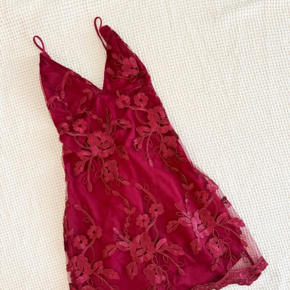 Lucy in the sky red mini dress